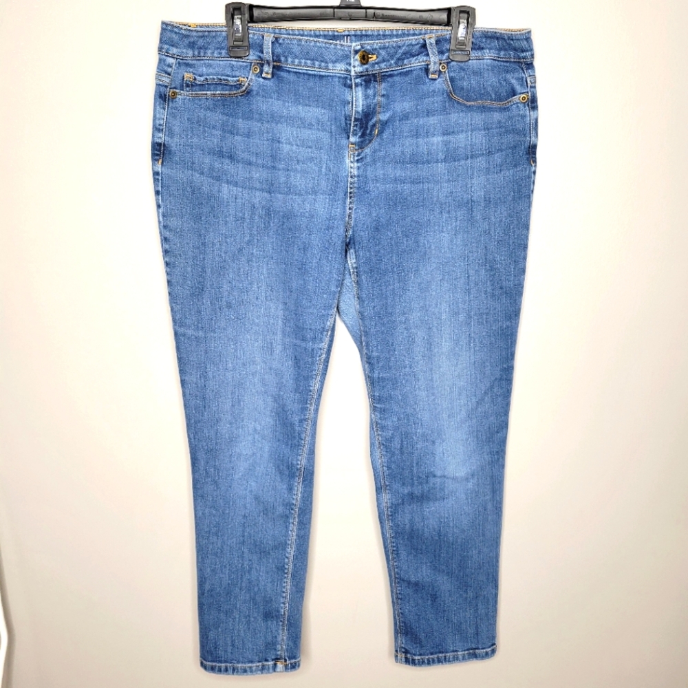J JILL Indigo Authentic Fit Slim Ankle Size 14 Petite